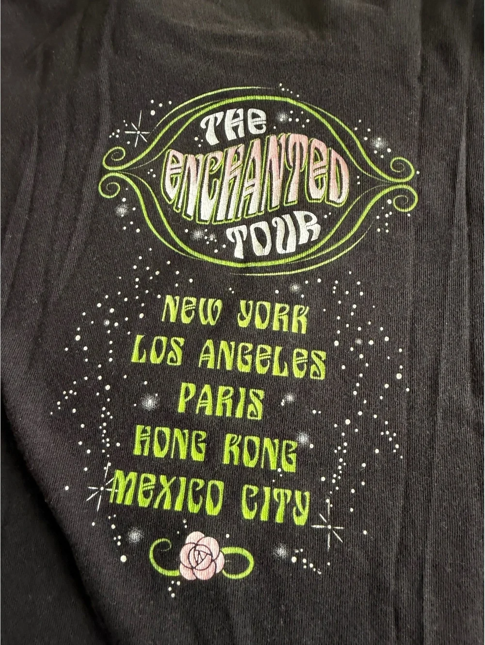 Y2K Disney Tinker Bell Pixiepalooza Tour Black Tee Youth Medium (8/10)